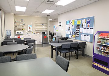 Student lounge and kitchen